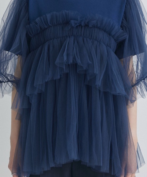 セール❗️最終❗️viviano tulle tシャツ (ネイビー) セール❗️最終❗️viviano tulle tシャツ (ネイビー) - メルカリ
