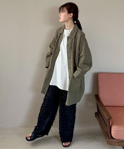 feepur パンツ フリンジストレートイージーパンツ レディース