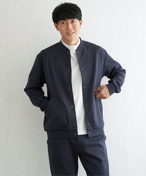 ikka（イッカ） カーディガン テックストレッチボタンカーディガン