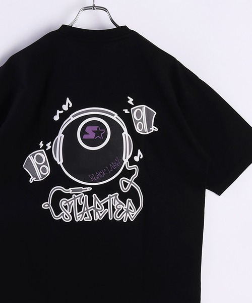 STARTER tシャツ BLACK LABEL プリント半袖Tシャツ