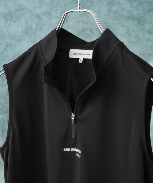 【CPG GOLF】美品♡ノースリーブワンピース ハーフジップ ブラック L CPG GOLF シーピージーゴルフ ハーフジップ ノースリーブ