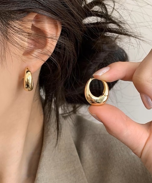 ピアス ボリュームフープピアス レディース メンズ : ZOZOTOWN Yahoo