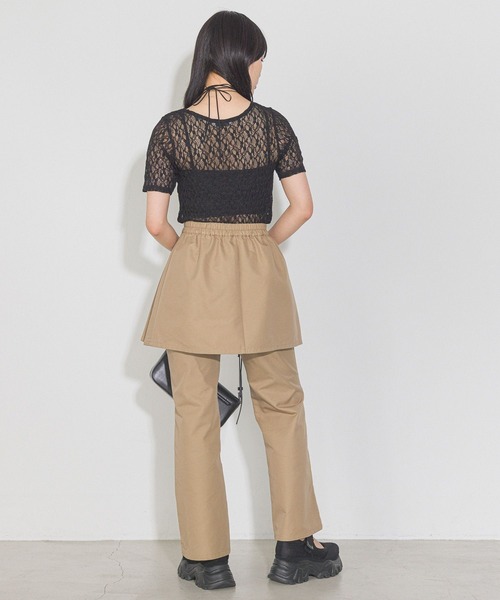 チノっち PAGEBOY チノパン 2WAYチノレイヤードパンツ レディース