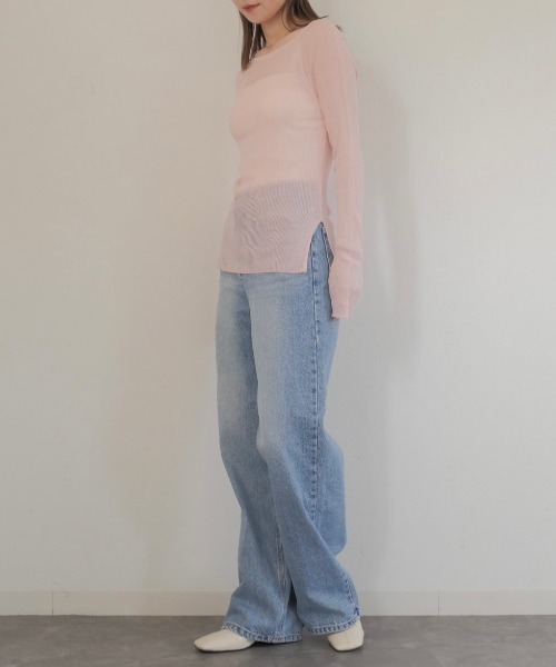 wryht リブ カットソー Reurie' tシャツ クルーネックリブカットソー／crew neck lib