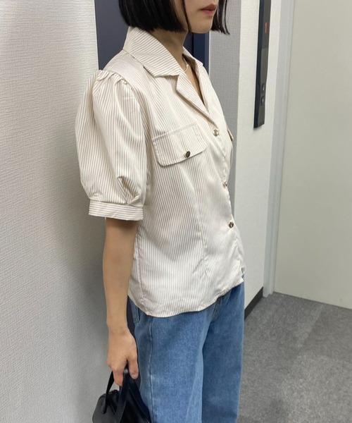 3.1 Phillip Lim｜パフスリーブストライプブラウス