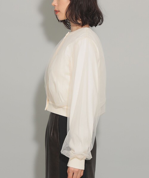 Ray BEAMS カーディガン チュール レイヤード レディース