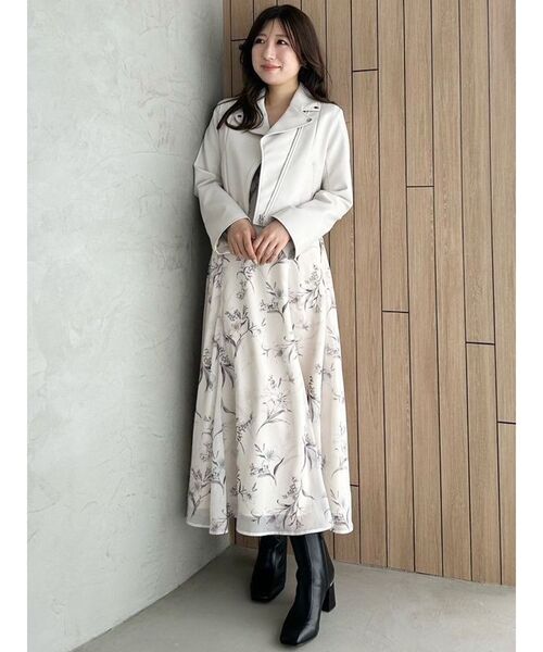 【もちこ】MERCURYDUO フェイクレザー ライダースジャケット MERCURYDUO レザージャケット ライダース フェイクレザー