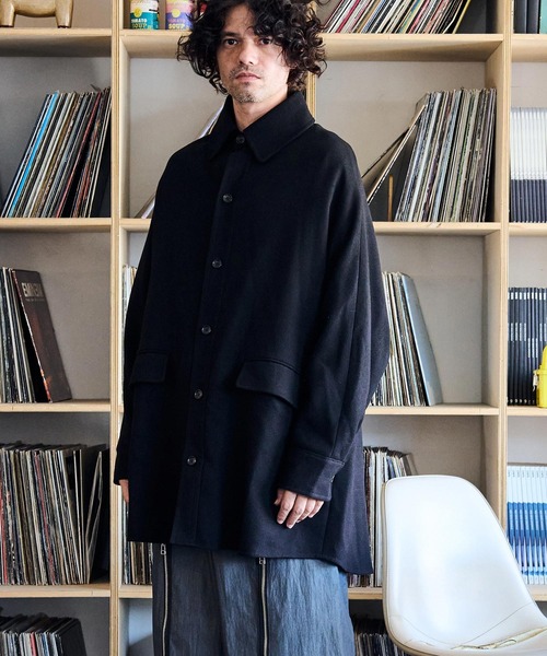 ADAMPATEK ブラック アウター　ミリタリーコート ADAMPATEK ブラック アウター ミリタリーコート ADAM PATEK（アダム