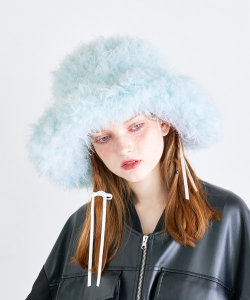 【新品タグ付】フェイクファーハット adidas ファーハット アディダス 帽子 フェイクファーハット