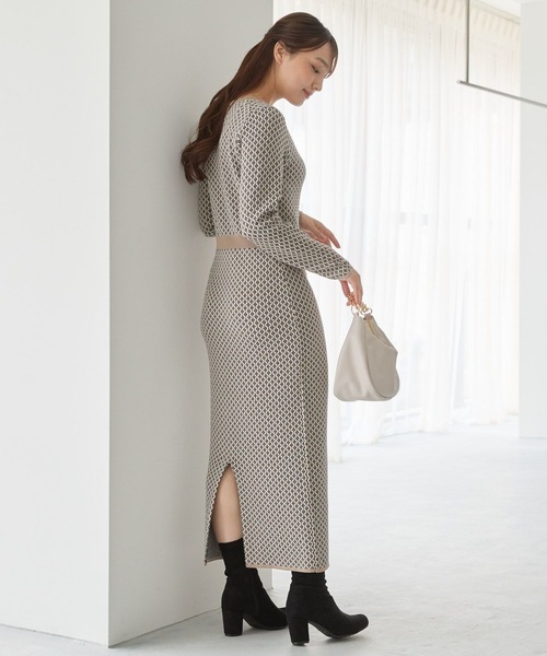 Andemiu（アンデミュウ） ワンピース アソートIラインニットワンピース