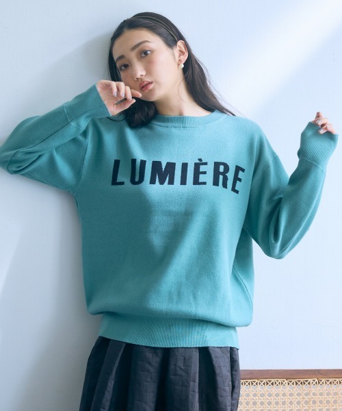 slattgir ニット セーター 高身長 ジャガードロゴニット（トール