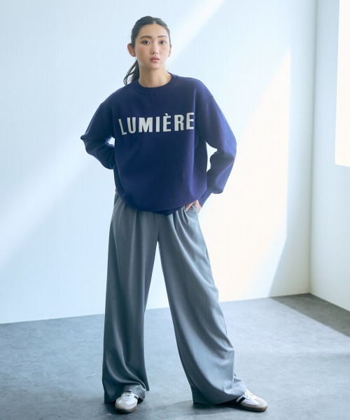 ニット セーター 高身長　ジャガードロゴニット（トールサイズ）Essenave レディース slattgir ニット セーター 高身長 ジャガードロゴニット（トール