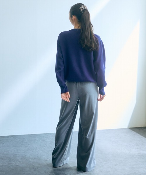 ニット セーター 高身長　ジャガードロゴニット（トールサイズ）Essenave レディース slattgir ニット セーター 高身長 ジャガードロゴニット（トール