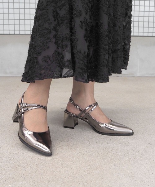 minia（ミニア） パンプス メタリックポインテッド : ZOZOTOWN Yahoo