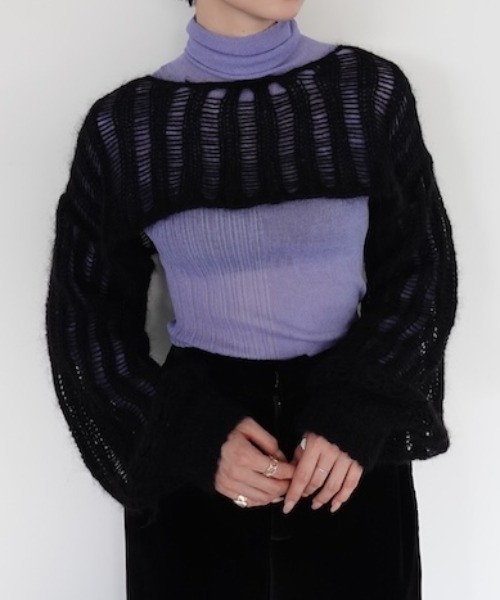 ニット セーター Kid Mohair Cropped Knit Pullover レディース