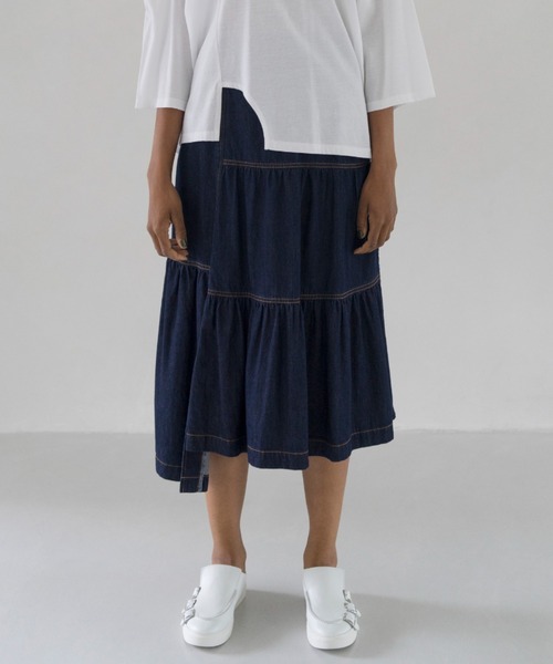 ZUCCa」 デニムスカート M size ネイビー レディース : 87564875  