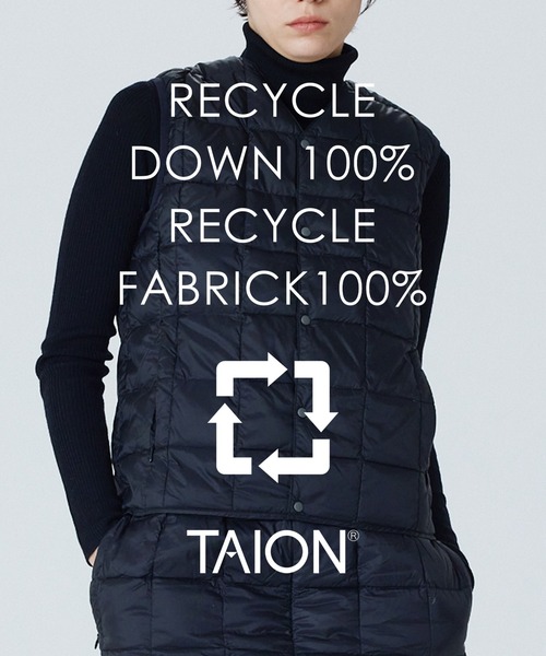 TAION Vネックボタンベスト Mサイズ　未使用 TAION】Vネックボタンダウンベスト≪手洗い可能≫ | ENIM BY