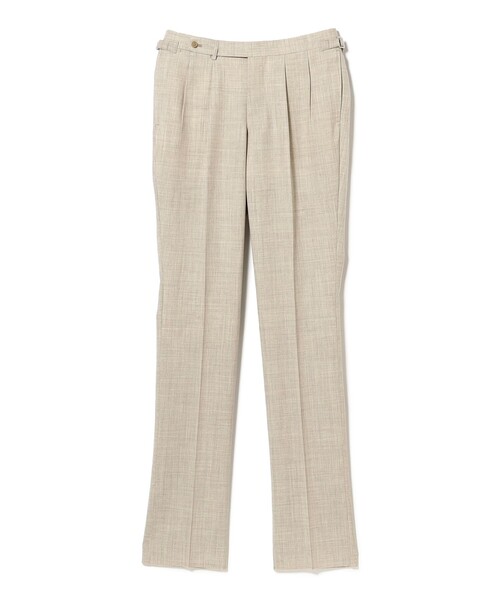 BEAMS F ウール フレスコ 2プリーツ サイドアジャスター スラックス BEAMS F（ビームスF） パンツ BEAMS F EXCLUSIVE FABRIC ウール