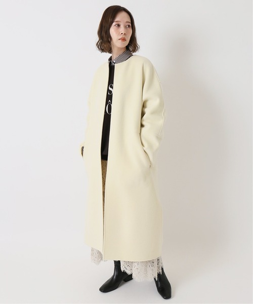 IENA（イエナ） ノーカラーコート 36 ベージュ レディース : ZOZOTOWN