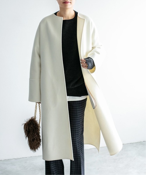 IENA（イエナ） ノーカラーコート 36 ベージュ レディース : ZOZOTOWN