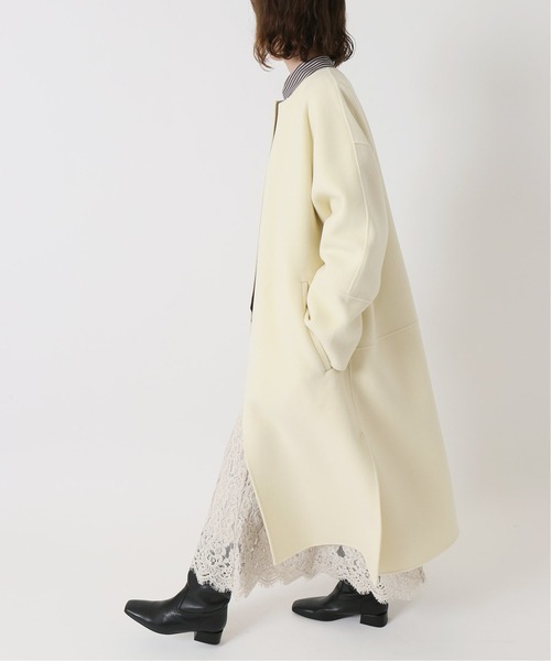 IENA（イエナ） ノーカラーコート 36 ベージュ レディース : ZOZOTOWN