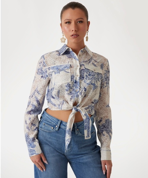 ブラウス シャツ LS Adelaide Bow Shirt 長袖シャツ レディース
