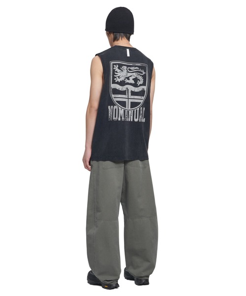 日本未入荷NOMANUALのEMBLEM WASHED T-SHIRT 全4色 NOMANUAL tシャツ A'GEM/9 × .kom 「NOMANUAL/ノーマニュアル