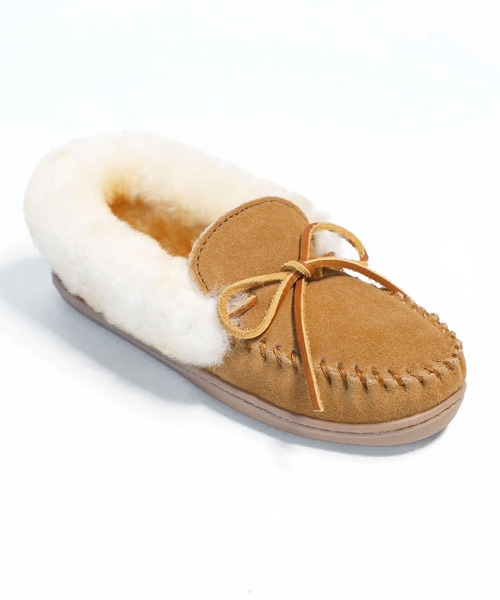 「Minnetonka」 モカシンシューズ 5 レッド レディース_画像9