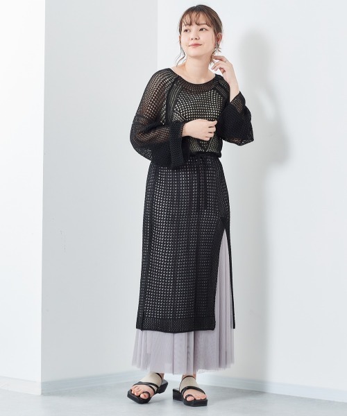 「cepo」 ニットワンピース M ブラック レディース_画像7