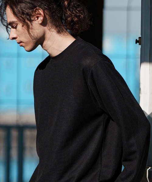 CAMBIO（カンビオ） tシャツ mlt5086- 畦編みロンT メンズ : ZOZOTOWN