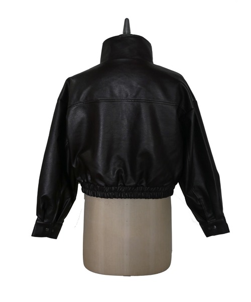 My shawty（マイシャウティー） ブルゾン アウター f/leather short 