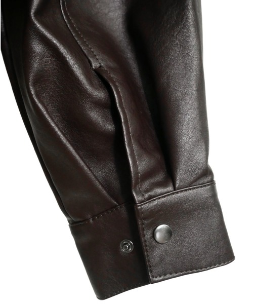 My shawty（マイシャウティー） ブルゾン アウター f/leather short 