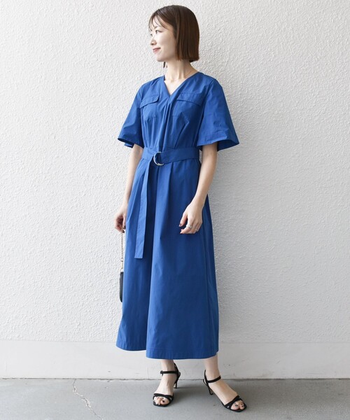 【美品】ROPE LA LIGNE ラリーニュ タイプライターVネックワンピース セール】 【LA LIGNE（ラリーニュ）】【LA LIGNE】タイプ