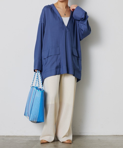 COLLAGE 女性長袖シャツブラウス COLLAGE GALLARDAGALANTE ブラウス シャツ ジップドロストシアー