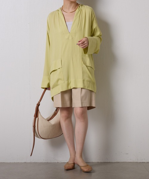 COLLAGE 女性長袖シャツブラウス COLLAGE GALLARDAGALANTE ブラウス シャツ ジップドロストシアー