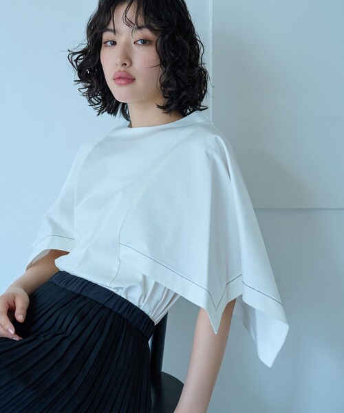 tシャツ 「接触冷感/抗菌防臭/白化軽減」レイヤードカットソー レディース