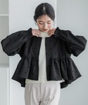 ブルゾン アウター フロッキードットフレアジャ...の詳細画像4