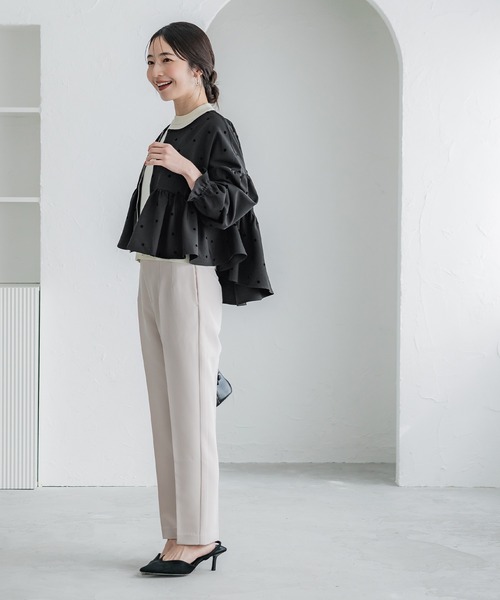 coca（コカ） ブルゾン アウター フロッキードットフレアジャケット