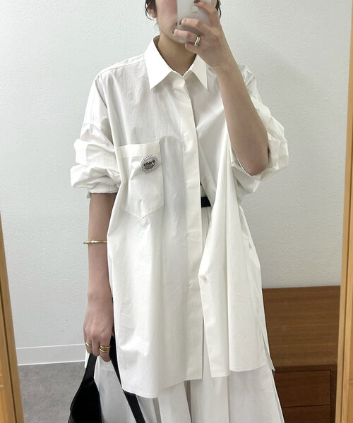 mystic ブラウス シャツ too BIG レディース : ZOZOTOWN Yahoo