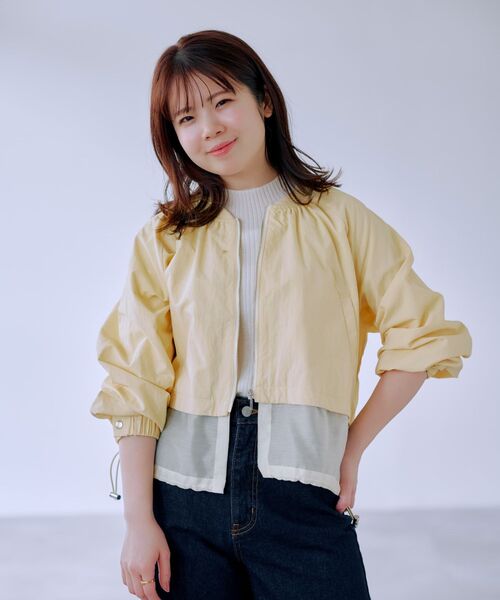 COHINA UVカット/撥水/透湿 ドロストマウンテンパーカーショート