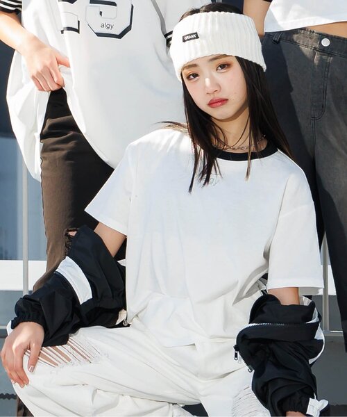 algy（アルジー） tシャツ algyシシュウリンガー半袖T キッズ 子供服