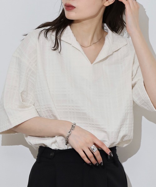 ポロシャツ ポロ MANYMENMANYMINDS スキッパーポロシャツ レディース FUNALIVE ポロシャツ ポロ MANYMENMANYMINDS スキッパー