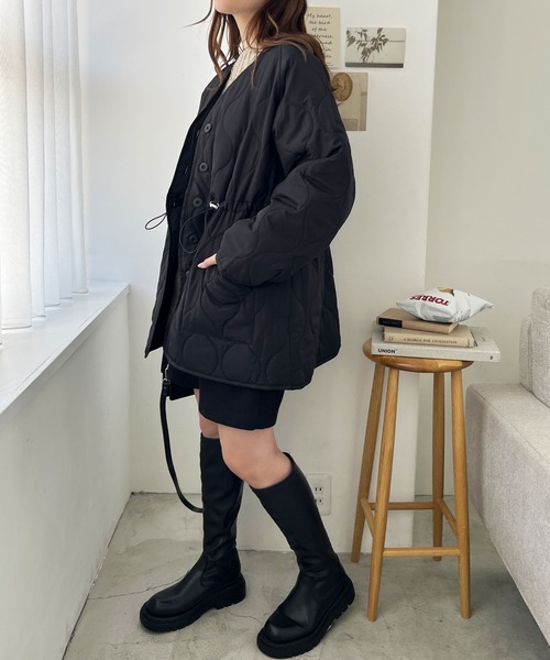 「GeeRA」 「swing by」コート MEDIUM カーキ レディース_画像2