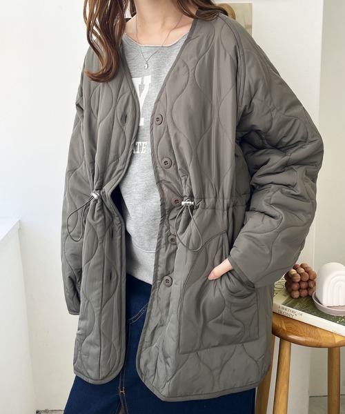 「GeeRA」 「swing by」コート MEDIUM カーキ レディース_画像5