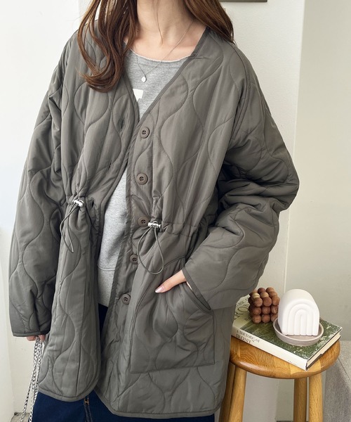 「GeeRA」 「swing by」コート MEDIUM カーキ レディース_画像6