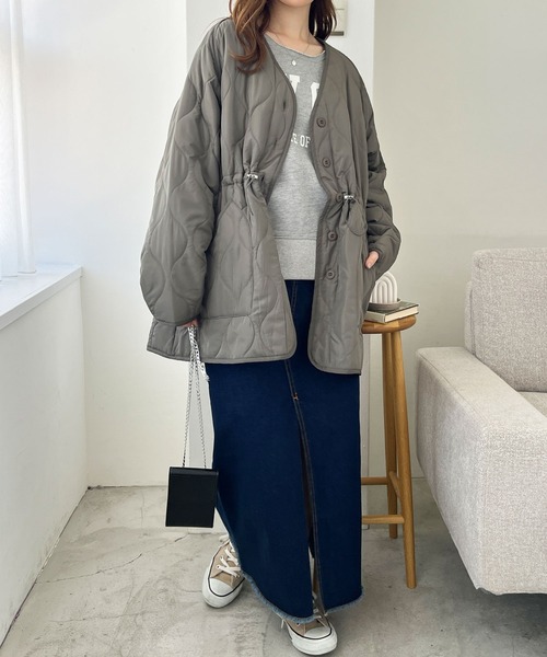 「GeeRA」 「swing by」コート MEDIUM カーキ レディース_画像8