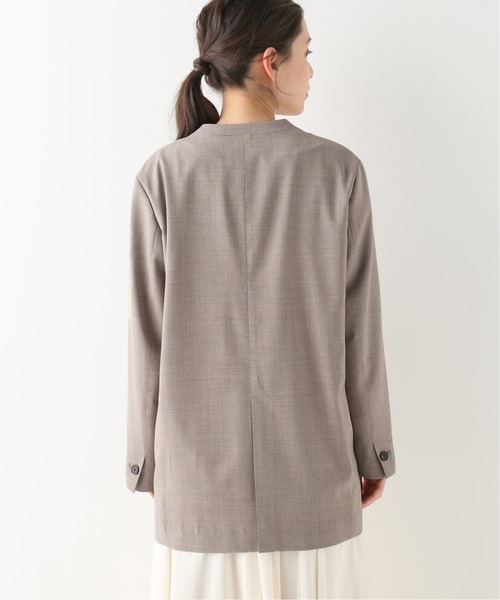 NOBLE ノーカラージャケット38 NOBLE 「NOBLE」 ノーカラージャケット 38 ベージュ レディース