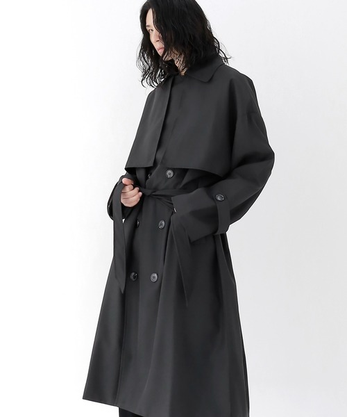 SHINYAKOZUKA ブラック トレンチコート Lサイズ SHINYAKOZUKA(シンヤコズカ)のWORK TRENCH-ISH(コート)の通販