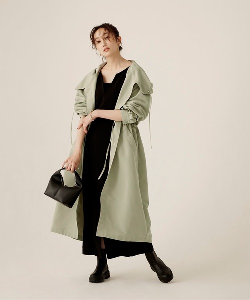 「ur's」 モッズコート M ネイビー レディース_画像6