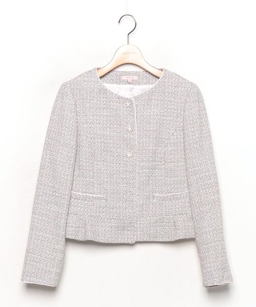 TOCCA（トッカ） ツイードジャケット 2 ピンク レディース : ZOZOTOWN